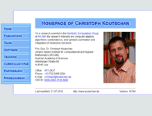 Tablet Screenshot of koutschan.de